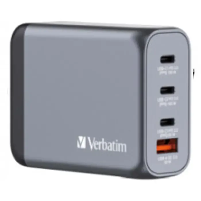 verbatim gnc-100 gan charger 100w 3xusb-c/1xusb-a - slika 1