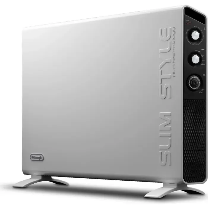 delonghi slim style hcx 3220, standing convector (white / black) - slika 1