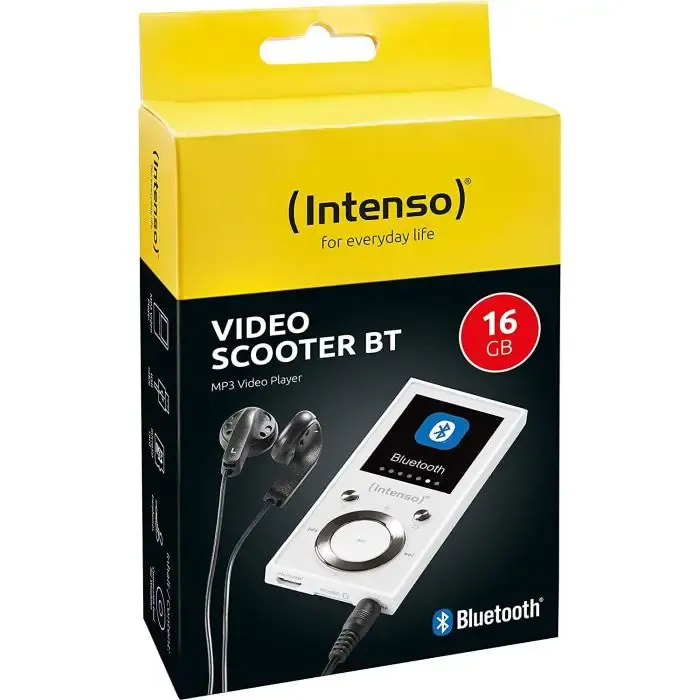 intenso mp3 player video scooter bt 16gb - white - slika 3