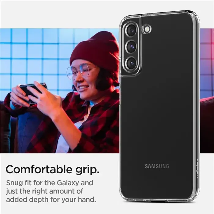 spigen liquid crystal, zaštitna maska za telefon, prozirna - samsung galaxy s22 - slika 3