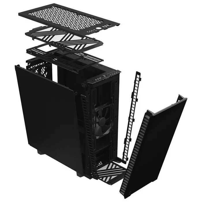 fractal design define 7 compact black midi tower - insulated, black fd-c-def7c-01 - slika 2
