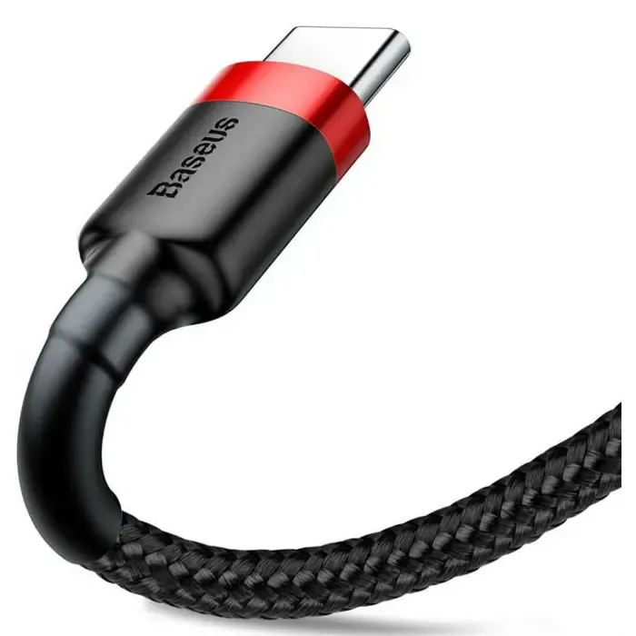 baseus cafule usb cable 2 m usb a usb c black, red - slika 3