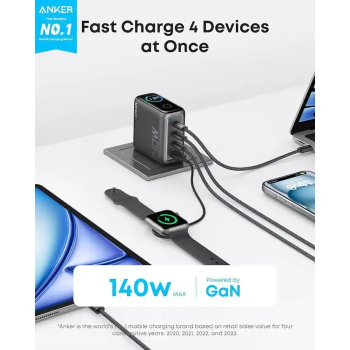 anker 140w far for laptop, dark gray - slika 3