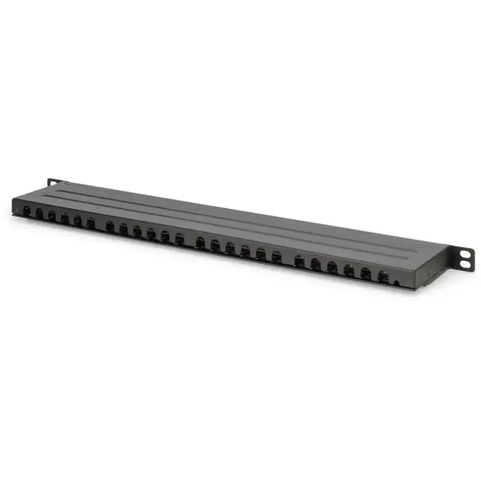 digitus cat 6a, class e high density patch panel, 24 port (black, 0.5 u, shielded, 19" rack mount) - slika 4