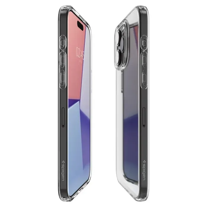spigen liquid crystal, zaštitna maska za telefon, prozirna - iphone 15 pro max (acs06557) - slika 3
