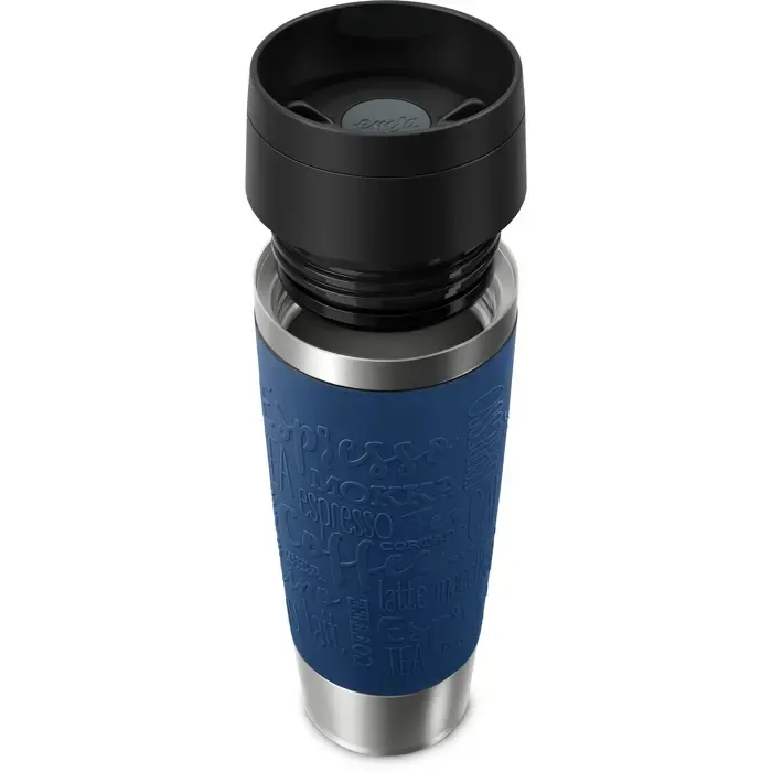 emsa travel mug classic grande thermal mug (dark blue/stainless steel, 0.5 liters) - slika 3