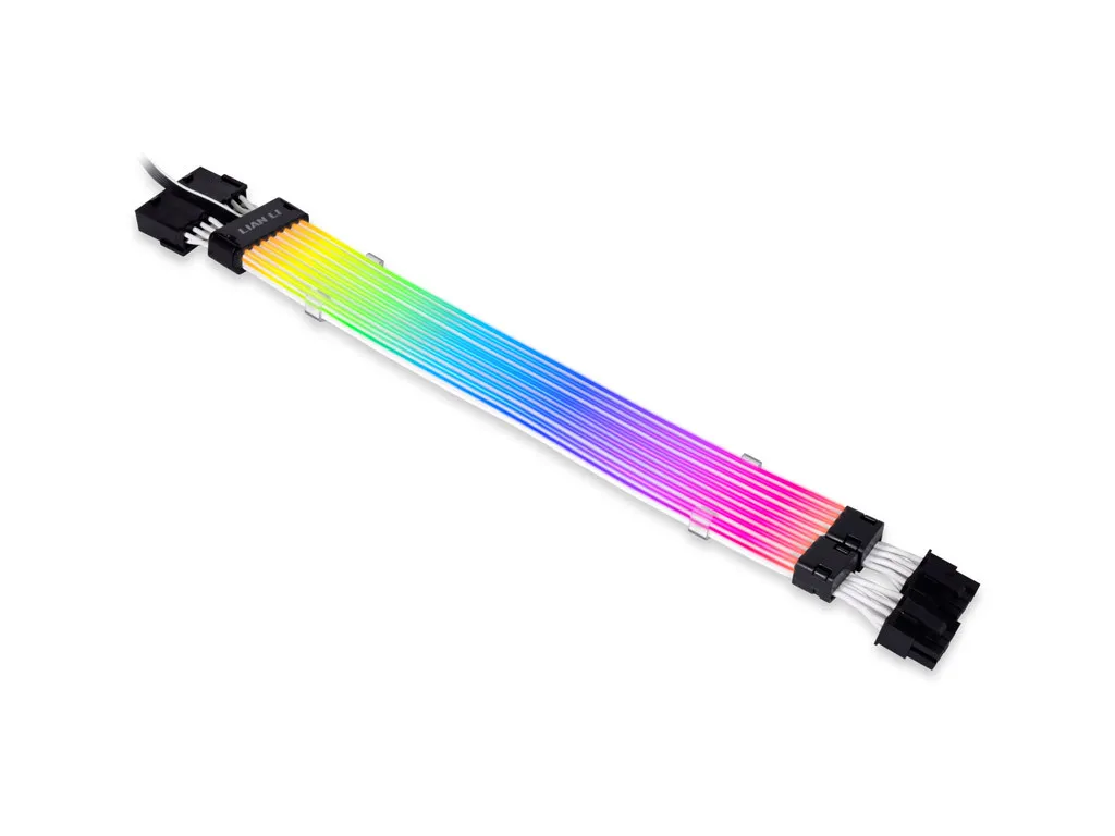 kabel lian li strimer plus v2 dual 8-pin rgb, pcie, za grafčno kartico, 30 cm - strimer plusv2 8 pins - slika 1