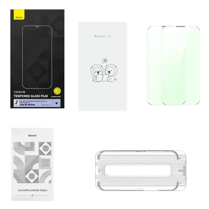 tempered glass with eye protection filter baseus crystal series iphone 14 pro - slika 3