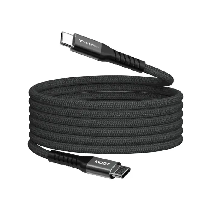 verbatim sync & charge kabel usb-c na usb-c 100w magnetic 120 cm - crni - slika 2