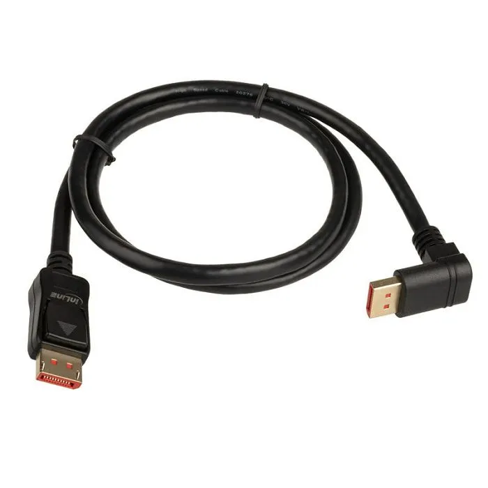 inline 8k (uhd-2) displayport kabel, nach unten gewinkelt, black - 1m 17151u - slika 2