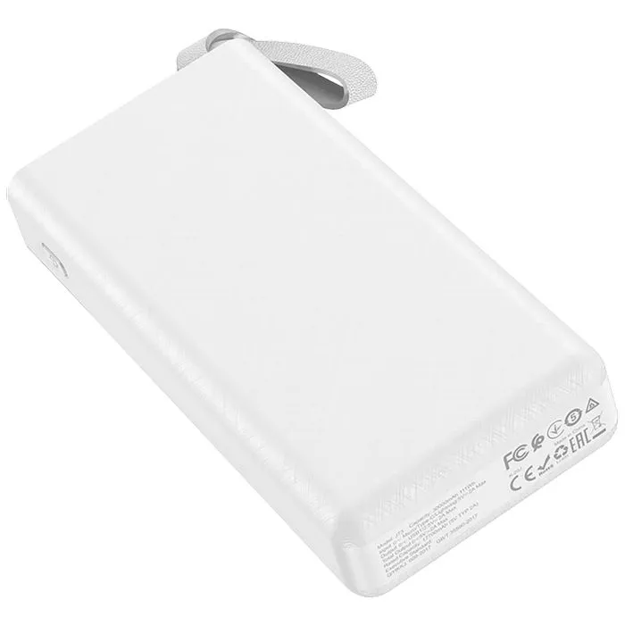 hoco. punjač prijenosni sa lampom, hoco j73, 30000mah, 2a / 2a - j73 powerful, white - slika 4