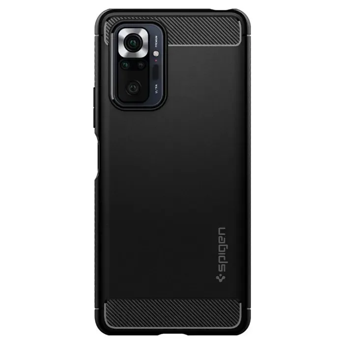 spigen rugged armor, zaštitna maska za telefon, crna - xiaomi redmi note 10 pro/max - slika 2