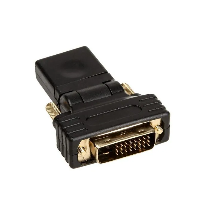 inline hdmi-dvi adapter, hdmi buchse auf dvi stecker, flexibler winkel 17660w - slika 2