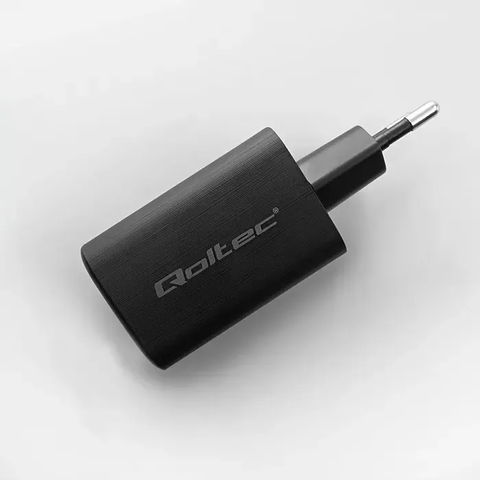qoltec 50766 mobile device charger laptop, portable gaming console, power bank, smartphone, smartwatch, tablet black ac fast charging indoor - slika 3