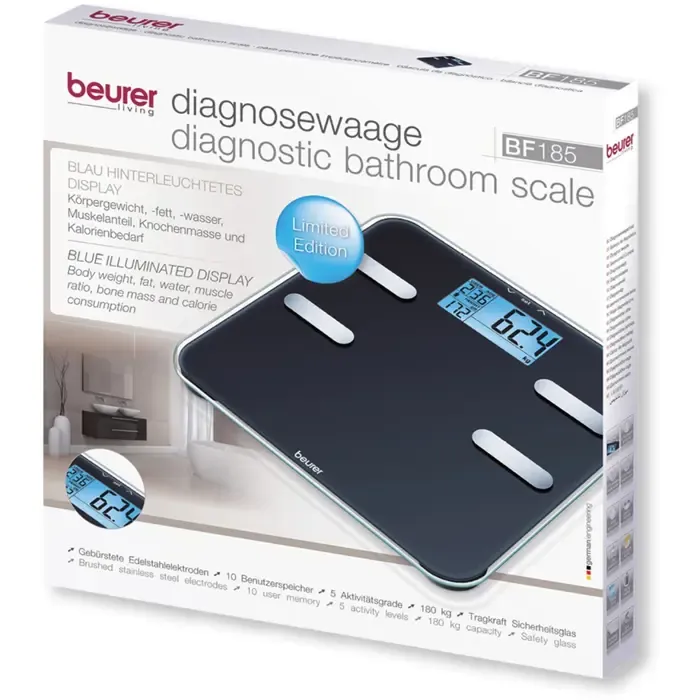 beurer diagnostic scale bf 185 limited edition (black) - slika 3