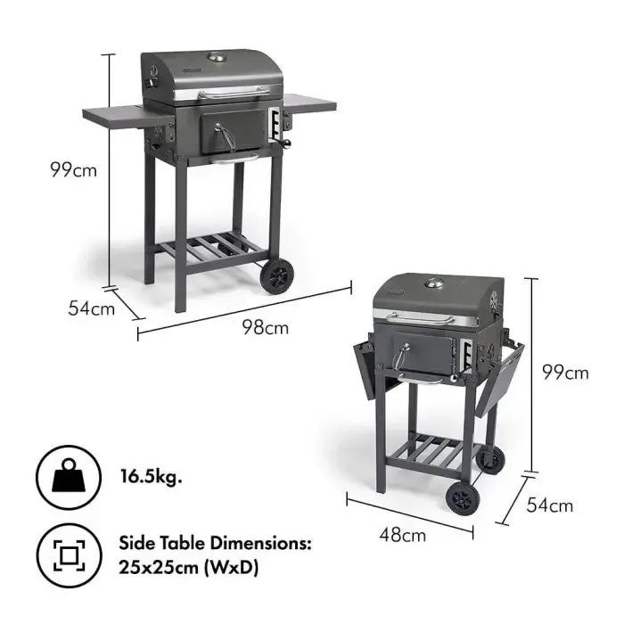 vonhaus portable charcoal bill 2500869 - slika 3