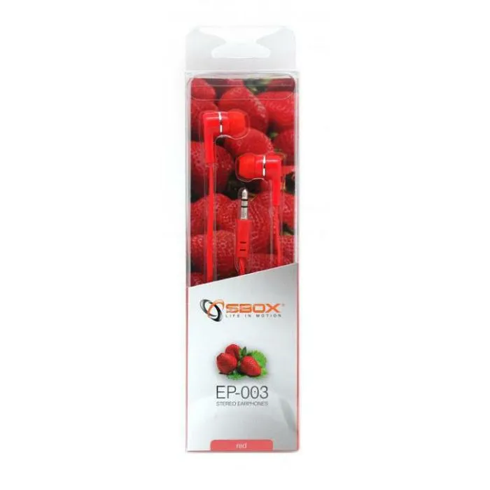 sbox in-ear slušalice ep-003 crvene - slika 5