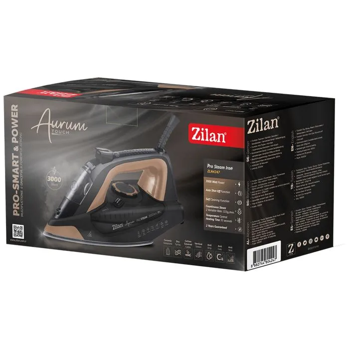 zilan glačalo na paru, 3000w, aurum touch - pro steam iron - zln4247 - slika 1