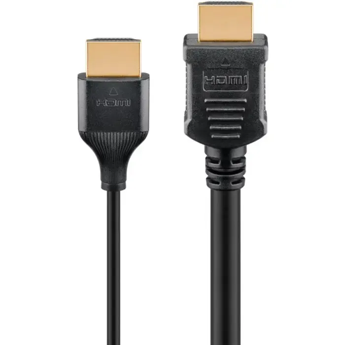 goobay slim high speed hdmi cable with ethernet, 4k @ 60hz (black, 3 meters) - slika 5