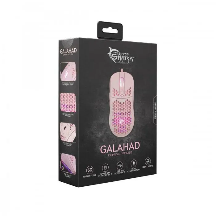 WHITE SHARK RGB gaming miš GALAHAD rozi 6400dpi - Strmec, Sveta Nedelja