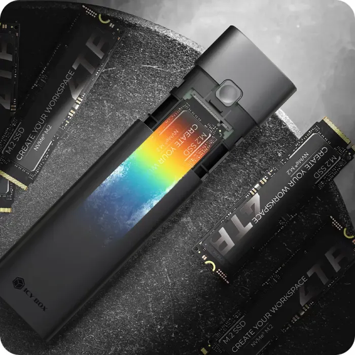 icy box spade case 1806 (black, with usb 3.2 gen 2 type-c) - slika 4