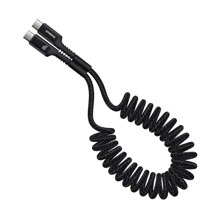 baseus fish-eye usb c to usb c fast charging cable 1 m 100 w black - slika 3