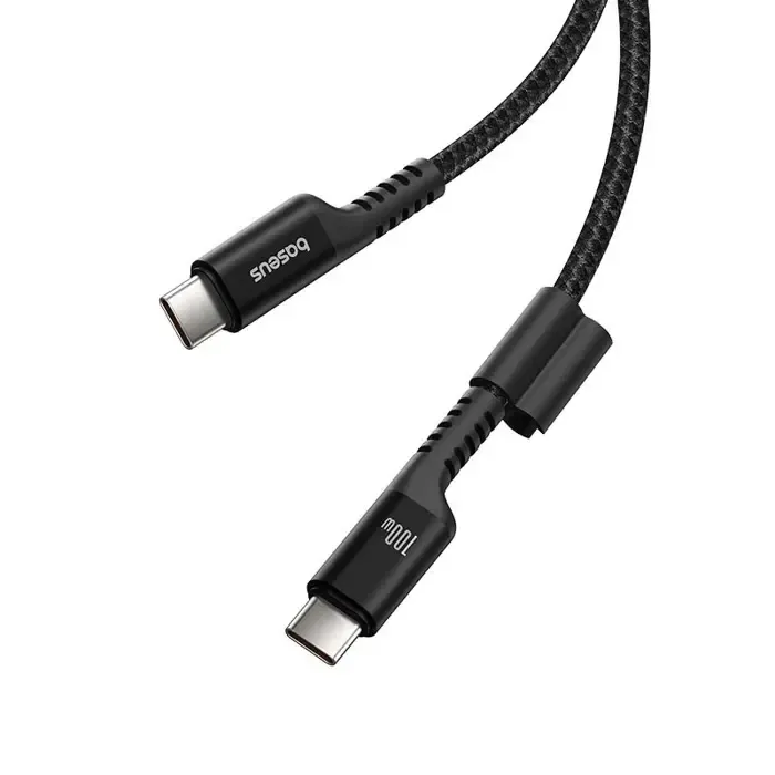 baseus fish-eye usb c to usb c fast charging cable 1 m 100 w black - slika 5