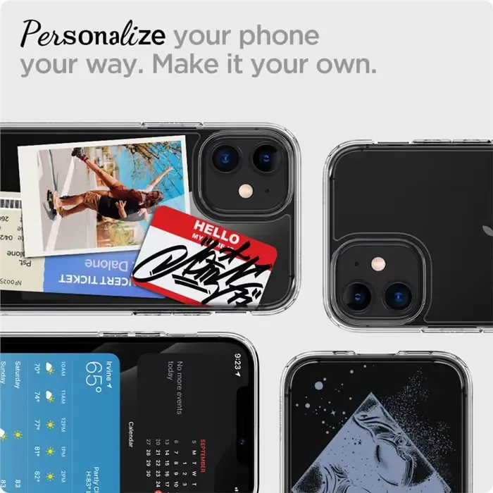 spigen ultra hybrid, zaštitna maska za telefon, prozirna - iphone 12 mini - slika 5