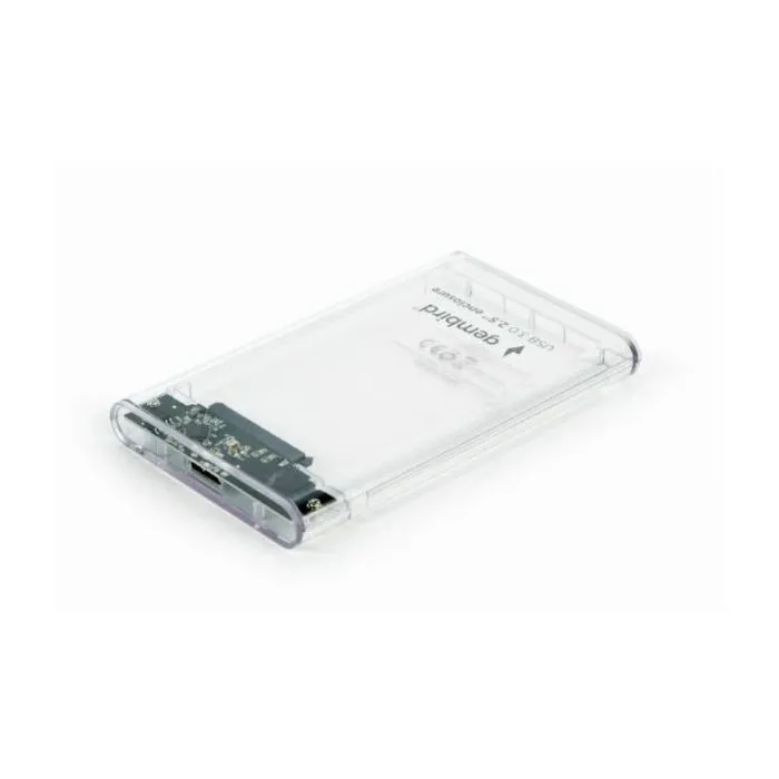 gembird usb 3.0 2.5'' enclosure, for 9.5 mm drive, transparent plastic - slika 2