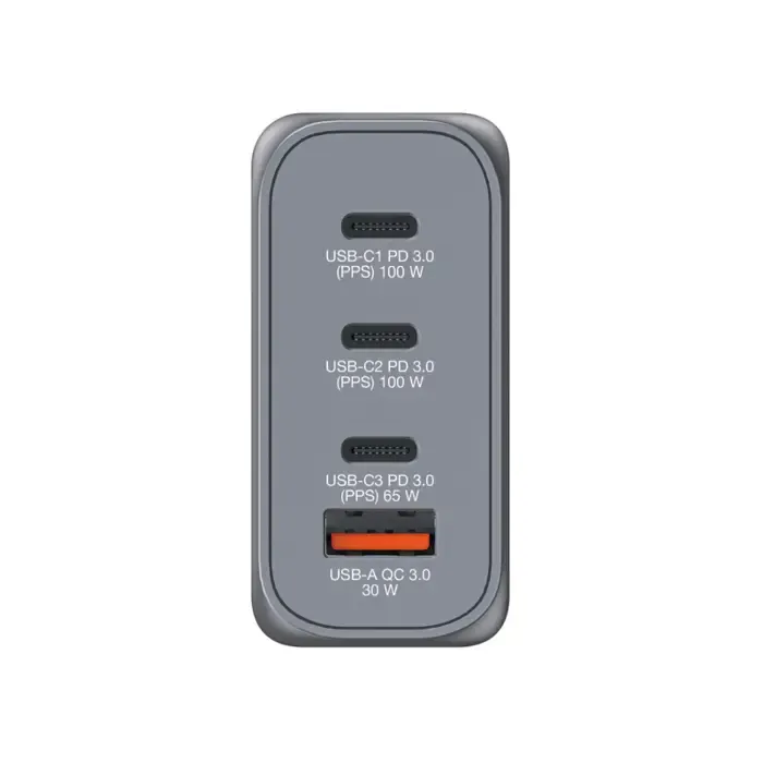 verbatim gnc-100 gan charger 100w 3xusb-c/1xusb-a - slika 2