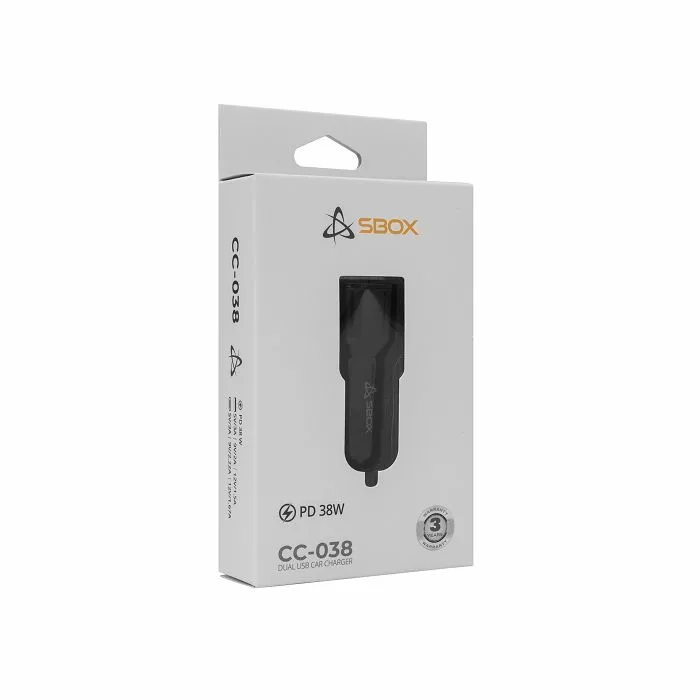 sbox 2xusb auto punjač cc-038 38 w crni - slika 4