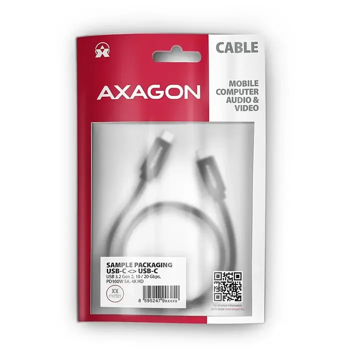 axagon bucm32-cm15ab usb-c 3.2 zu usb-c 3.2 - ladekabel, datenübertragung-bucm32-cm15ab - slika 2