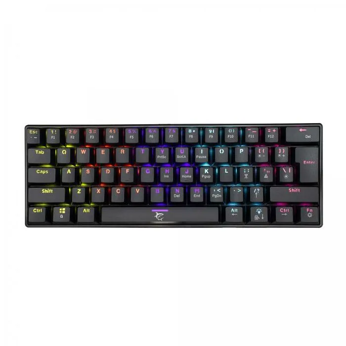 white shark gaming mehanička tipkovnica gk-2022 shinobi crna / plavi sw - slika 2