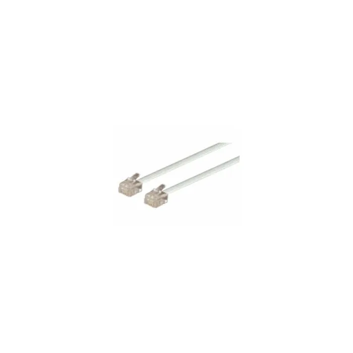 roline value rj12 (6p4c) telefonski kabel, 2.0m, sivi - slika 1