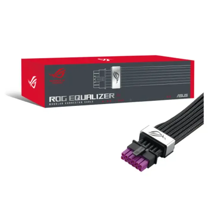 asus rog equalizer kabel, 12v-2x6 pcie, 1x pcie 16-pin, 750mm - 90ye00bn-b0qa00-a - slika 1