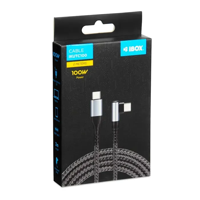 ibox cable ikutc100 usb-c pd100w 2m - slika 3