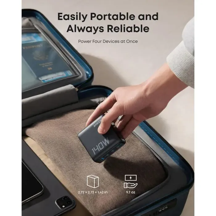 anker 140w far for laptop, dark gray - slika 4