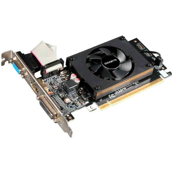 gigabyte video card nvidia geforce gt 710 2gl (2gb ddr3/64bit, pci-e 2.0, recommended psu 300w, hdmi+dvi low profile bracket x1, d-sub low profile bracket x1, dual-link dvi-d x1 /hdmi x1/d-sub x1, low - slika 3