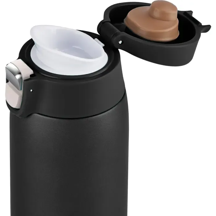 emsa travel mug light thermal mug (black (matt), 0.4 liters, flip lid) - slika 4