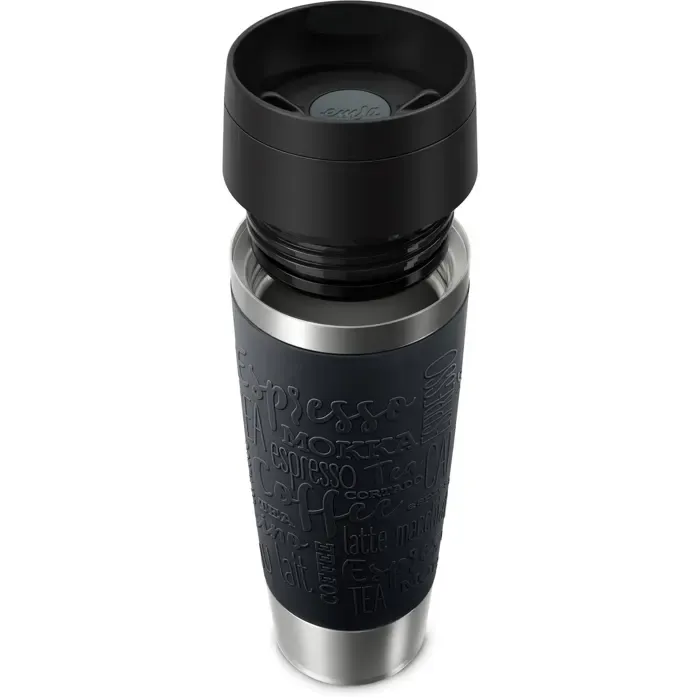emsa travel mug classic grande thermal mug (black/stainless steel, 0.5 liters) - slika 2