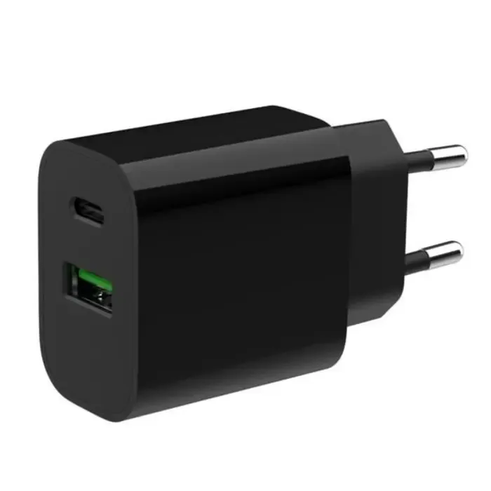 gembird 2-port 20 w usb fast charger, black - slika 1