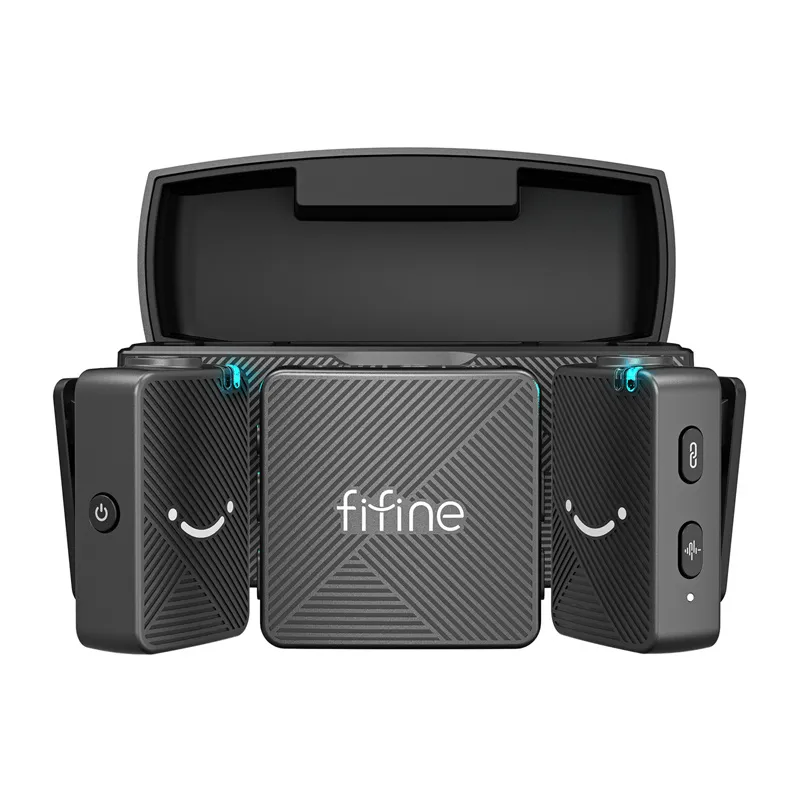 fifine m9 tie microphone set (black) - slika 2