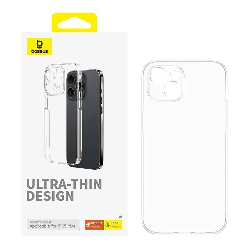 phone case for iphone 15 plus baseus os-lucent series (clear) - slika 3