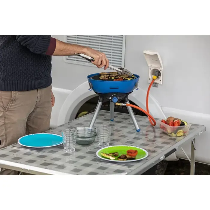 campingaz party grill 400 caravan connect gas cooker, gas grill (black/blue, 30mbar, with caravan connection, model 2023) - slika 5