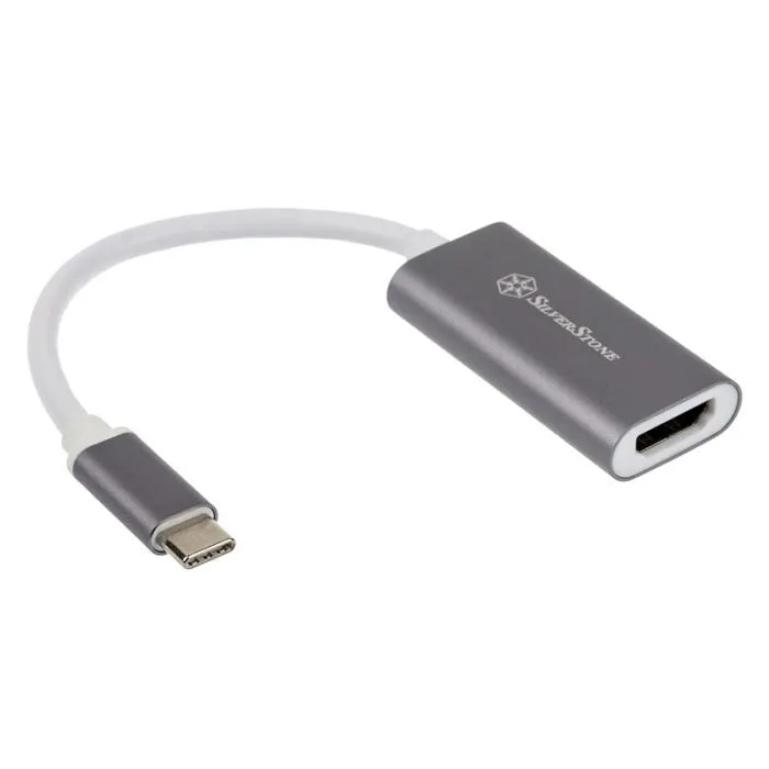 silverstone sst-ep07c-e - usb 3.1 type c auf hdmi v2.0b adapter - grau sst-ep07c-e - slika 2