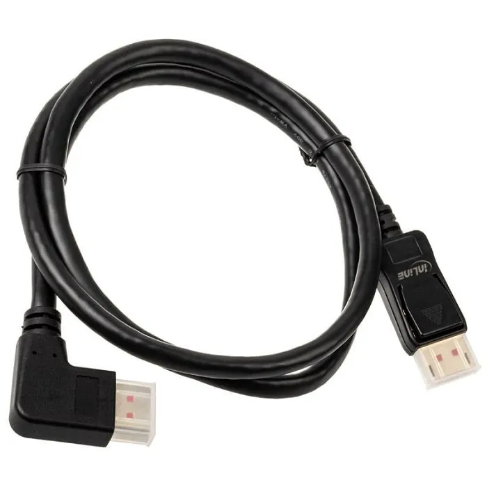 inline 8k (uhd-2) displayport kabel, rechts gewinkelt, black - 1m 17151r - slika 2