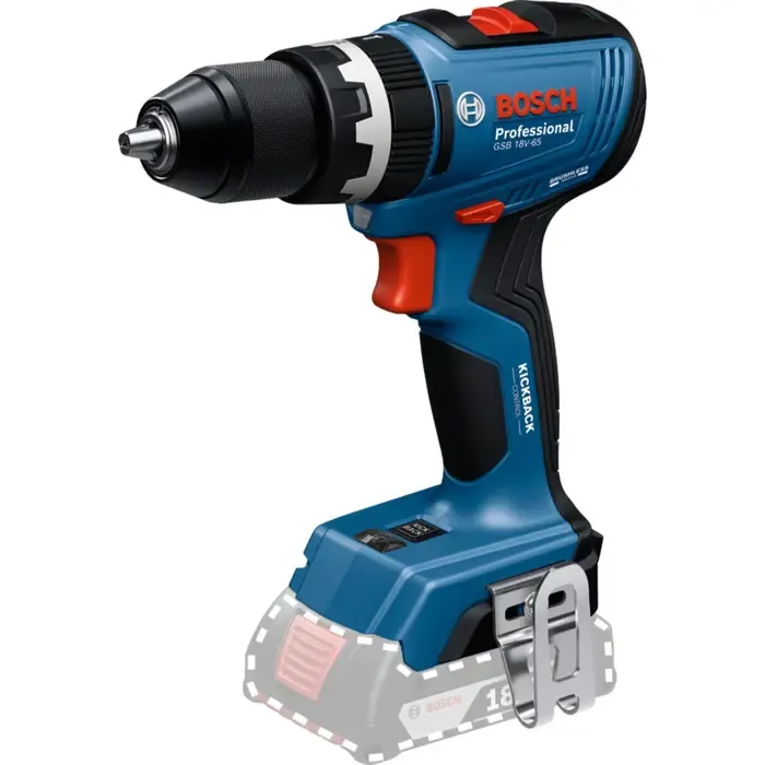 bosch powertools cordless impact drill gsb 18v-65 professional solo, 18 volts (blue, without battery and charger, in l-boxx) - slika 2