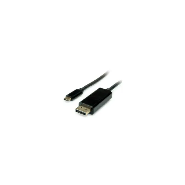 roline value usb-c - dp kabel, m/m, 2.0m, crni - slika 1