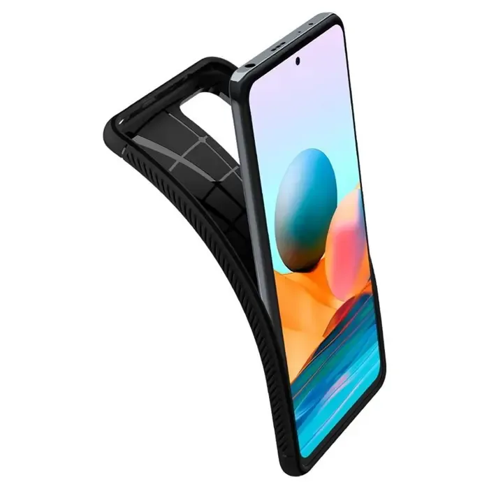 spigen rugged armor, zaštitna maska za telefon, crna - xiaomi redmi note 10 pro/max - slika 3