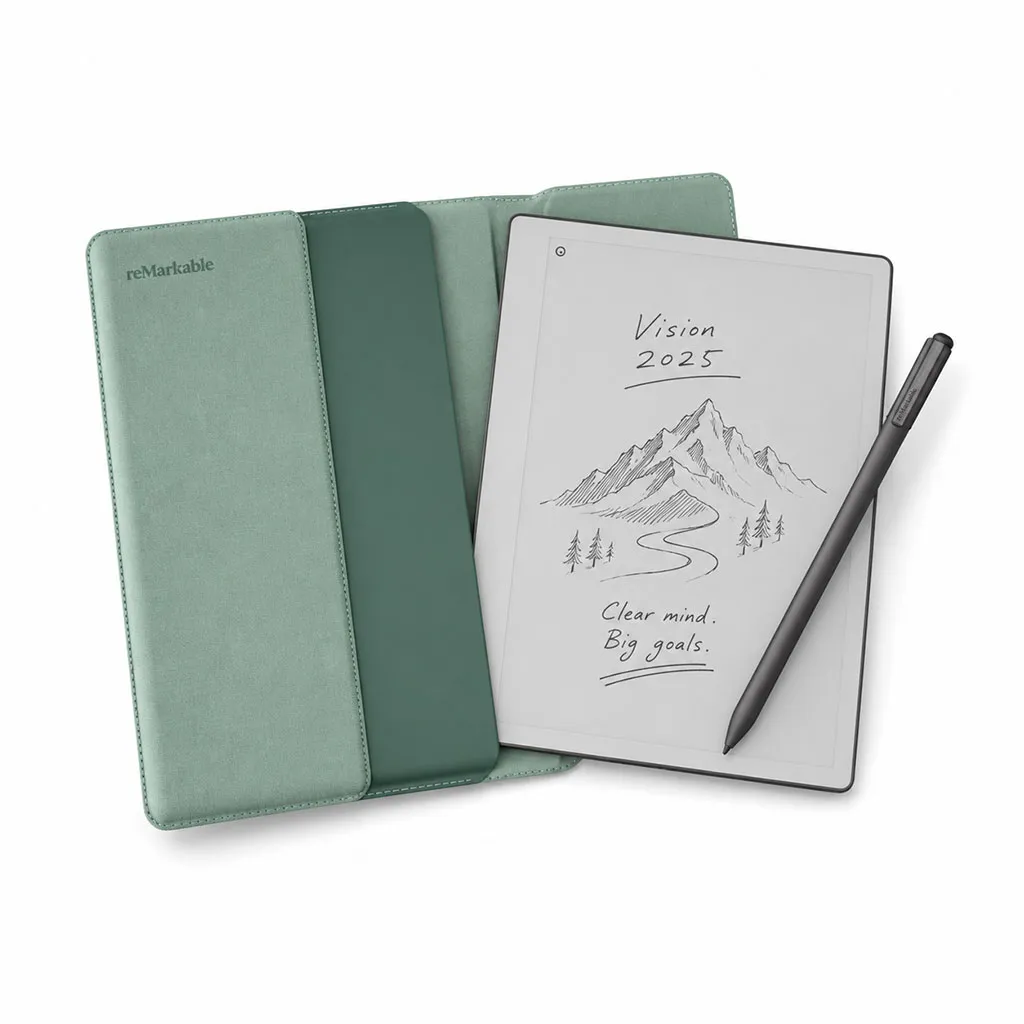 tablet remarkable paper pure + marker plus + sleeve folio mist green - 2766 - slika 1